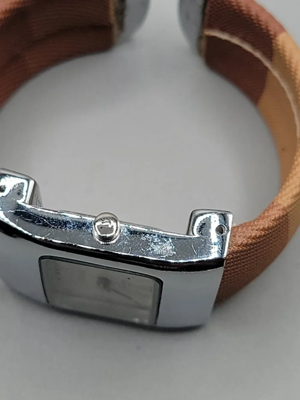 Christi Ladies Quartz Designer Open Cuff Bracelet Watch 3448 Silver Tone 31mm 7